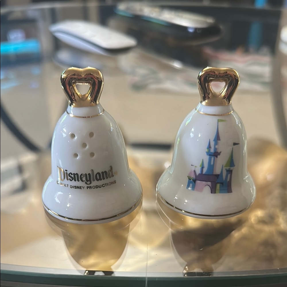Disneyland Ceramic Bell Set with Gold Accents